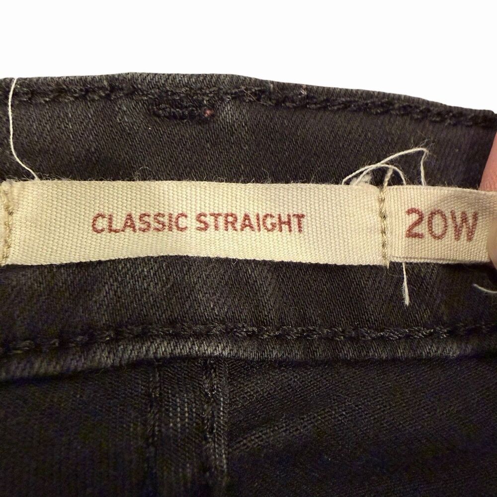 Levi’s Jeans Classic Straight Womens 20W Black Tab Denim Stretch Plus Size - Picture 6 of 11
